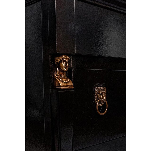 Return of Egypt Lacquered Chest of Drawers, 19th Century For Sale - Image 3 of 6