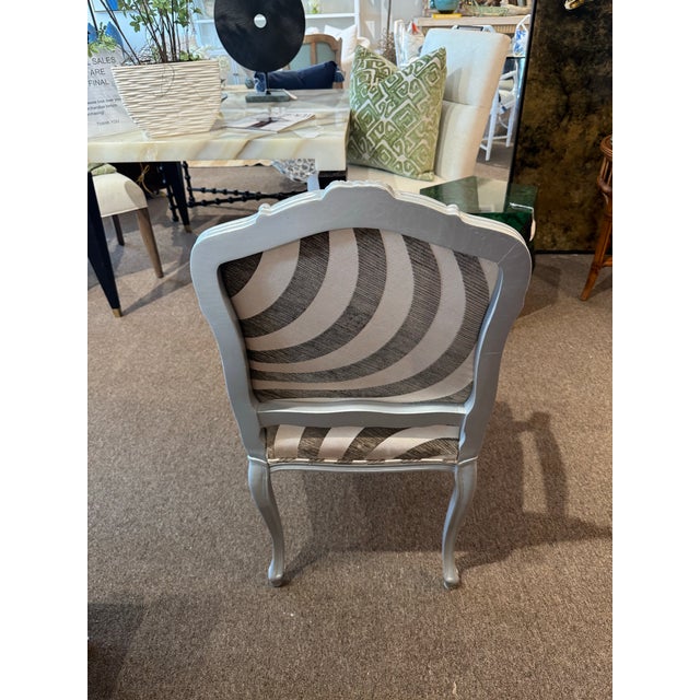 Hollywood Regency 1990s Zebra Armchair For Sale - Image 3 of 6