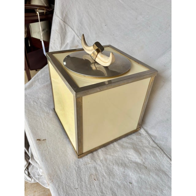 Mid 20th Century Italian Faux Horn Ice Bucket For Sale - Image 4 of 12