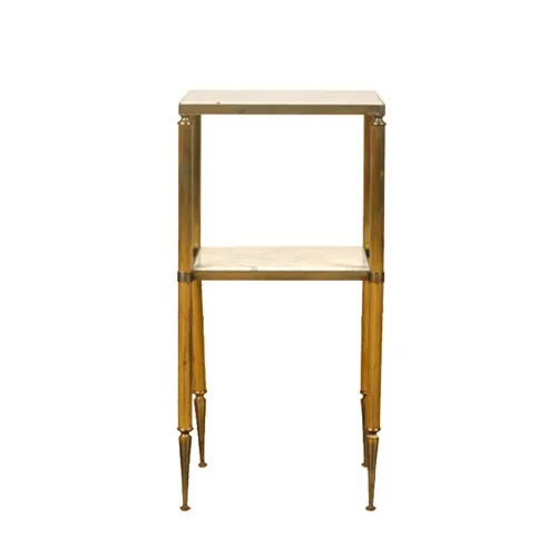 Neoclassical Neoclassical Brass Accent Table For Sale - Image 3 of 5