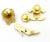 Contemporary Chanel Vintage Gold Plated Black CC Heel Camellia Pins - 3 Pieces For Sale - Image 3 of 3