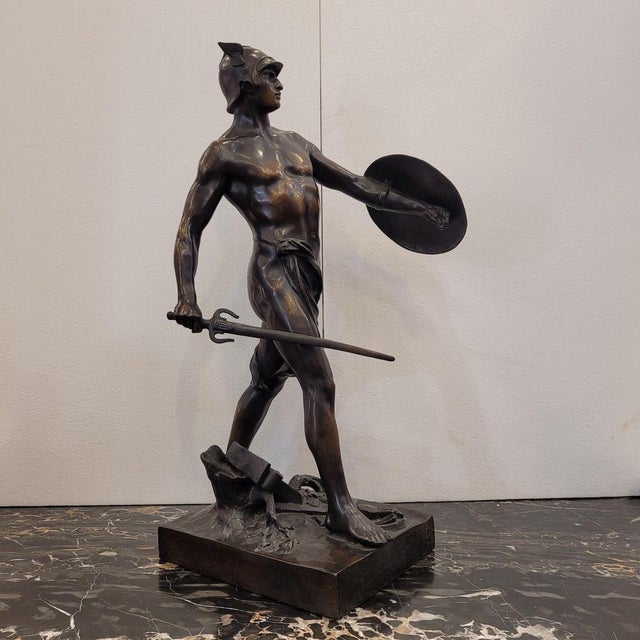 Émile Louis Picault, Sculpture of Gallic Warrior, 1800s, Bronze For Sale - Image 5 of 18