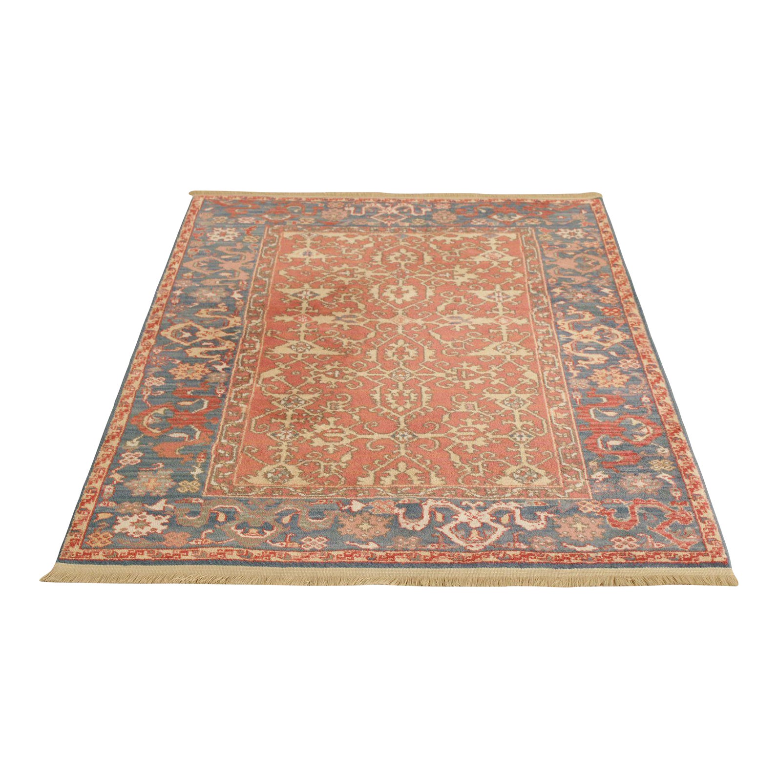 Late 20th Century Karastan Williamsburg Collection Ushak Pattern Area