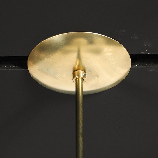 Pair of Mid-Century Hand-Blown Frosted Organic Murano Glass Pendant Chandeliers For Sale - Image 4 of 13