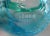 Blue Blenko Handcraft Usa 2020 Limited Edition Blue & Green Glass Bubble Basket For Sale - Image 8 of 10
