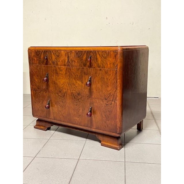 Small Deco Chest of Drawers, 1930s For Sale - Image 3 of 18