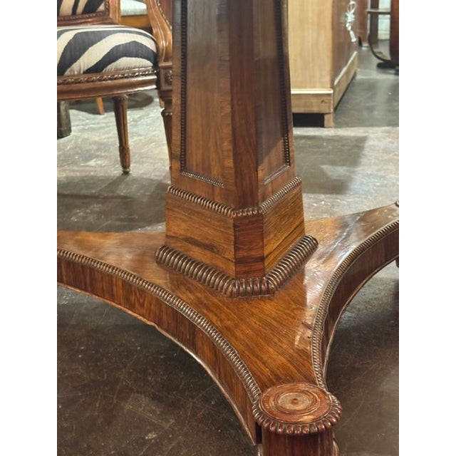 Wood 19th C. English Regency Mahogany Center Table For Sale - Image 7 of 7