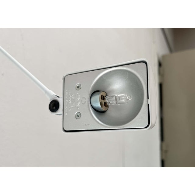 Black Vintage Italian White Daphinette Classic Wall Lamp by Tommaso Cimini for Lumina, 1980s For Sale - Image 8 of 18