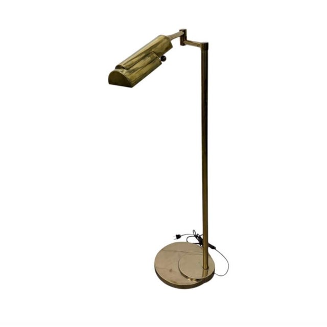 Mid-Century Modern Vintage Stiffel Brass Floor Lamp For Sale - Image 3 of 10