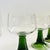 German Roemer Coupe Wine Glasses With Green Stems - Set of 4 For Sale - Image 4 of 6