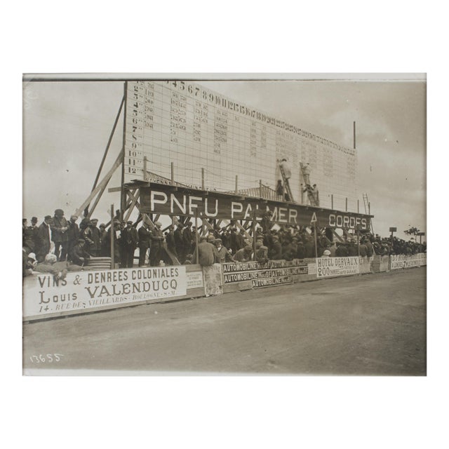 Car Racing in France - Silver Gelatin Black and White Photography, Circa 1911 by Agence Meurisse For Sale