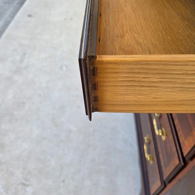 Councill Craftsmen Banded Mahogany Chippendale Bachelor Chest W Pullout Surface For Sale - Image 10 of 13