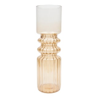 Mid-Century Italian Amber Glass Vase, 1960s For Sale