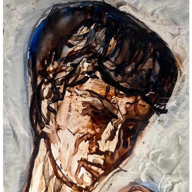 Vivaldo Martini, Weightlifter, Oil on Canvas For Sale - Image 4 of 12