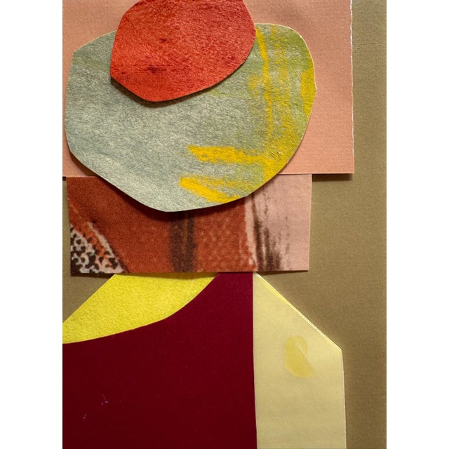 Orange "Into the Sun 3" Original Mixed-Media Collage on Paper by Zac Woodiel For Sale - Image 8 of 10