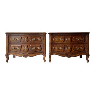 Henredon Villandry Louis XV Style Two Drawer Nightstands - a Pair For Sale