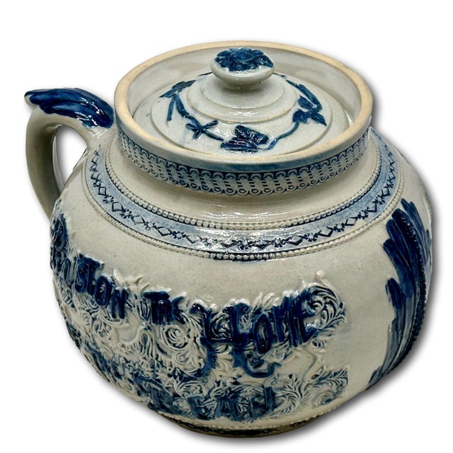 Late 19th Century Antique American Stoneware Boston Home the of the Bean & Spirit of 76 Bunker Hill Baked Bean Pot in Pristine Condition For Sale - Image 5 of 18