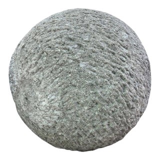 Vintage Rustic Stone Garden Sphere 24" For Sale