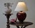 Mid-Century Modern Vintage Garnet Blown Glass Urn Table Lamp, Circa 1950s For Sale - Image 3 of 16