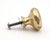 Pair of Vintage 1.125 In. Brass Cabinet Drawer Knobs For Sale - Image 4 of 5