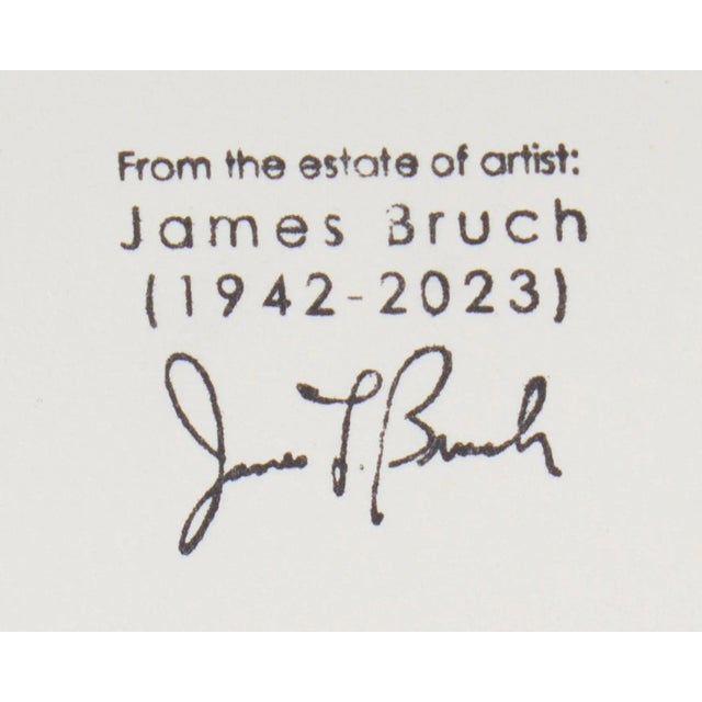 Green Graphite and Acrylic Abstract Drawing by James L. Bruch For Sale - Image 8 of 8