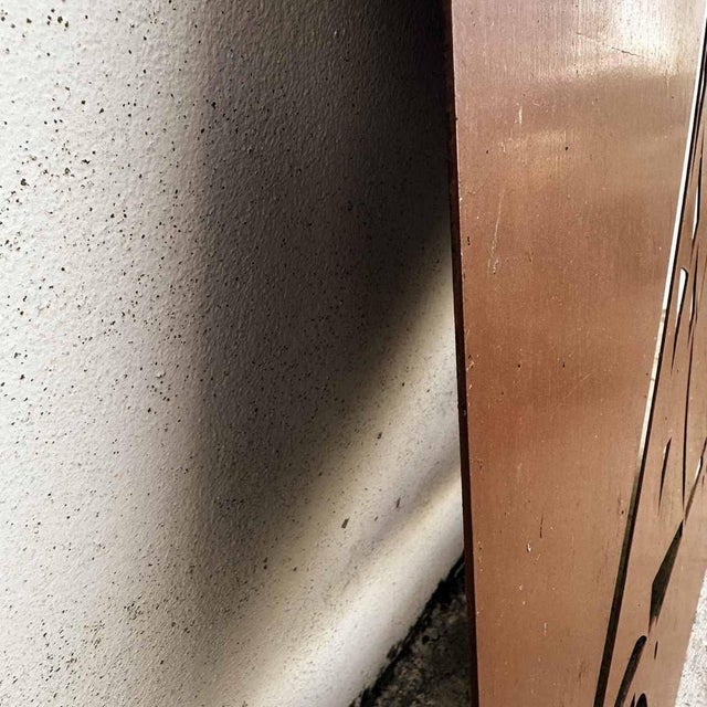 Metal Panel with Abstract Ship Motif For Sale - Image 4 of 5