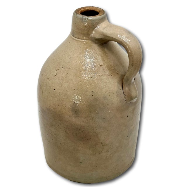 Scarce Antique American Blue Decorated Stoneware 1 Gallon Jug From Historic Portland Maine Merchant Kendal & Whitney For Sale - Image 16 of 18