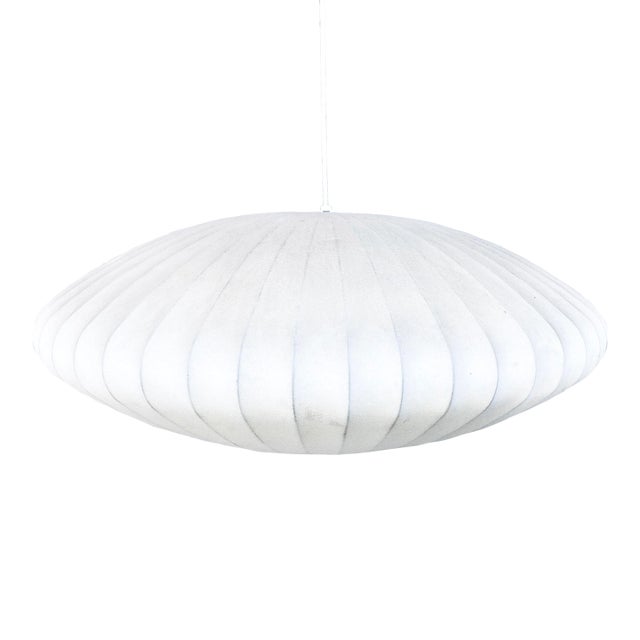 1990s Mid-Century Modern Modernica Bubble Pendant Light in White Fiberglass For Sale