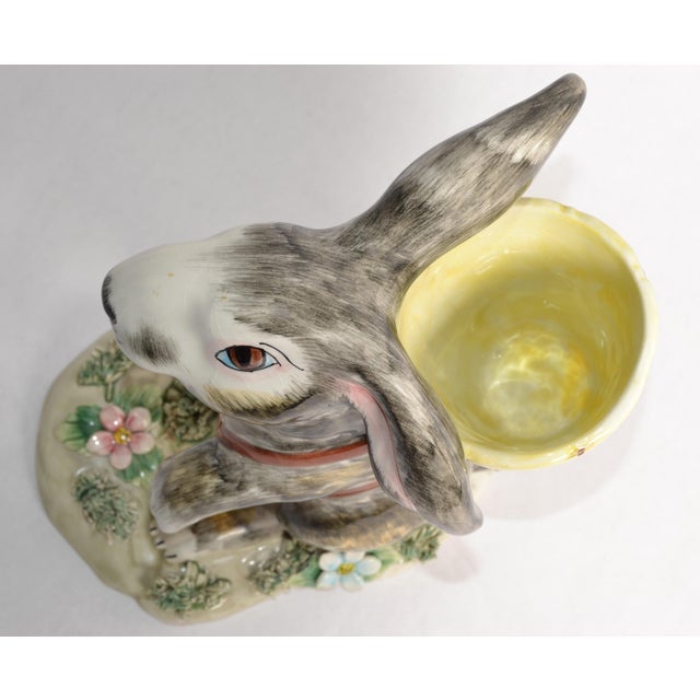 Italian Collectible Handmade Rabbit Bunny Animal Ceramic Figurine Arts & Crafts For Sale - Image 10 of 14