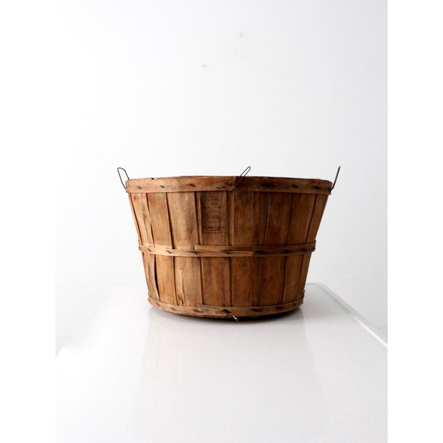 Vintage Wooden Orchard Basket Chairish
