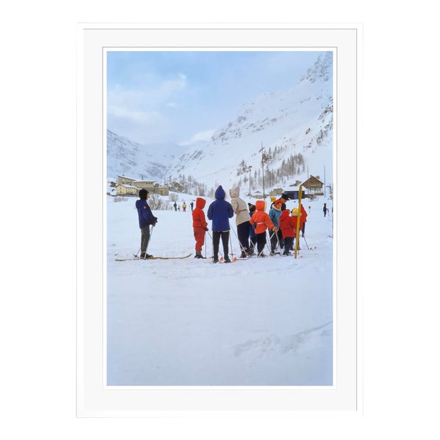 Toni Frissell 'Val D’Isere' Archival Pigment Print Framed in White For Sale