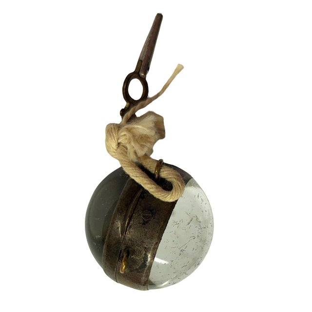 Late Victorian crystal ball brass pocket watch from 1900 made in Unite States appears to be by Elgin. It comes with...