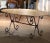 Late 20th Century Vintage French Carved Pine Oval Dining Table on Polished Iron Base For Sale In Dallas - Image 6 of 8