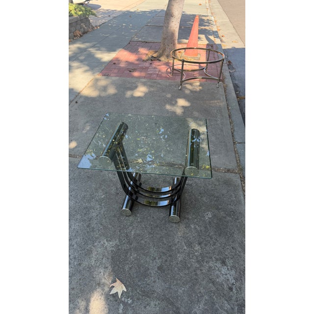 Art Deco MCM Design Institute of America, Art Deco Coffee Table and Side Table Attributed to Romeo Bega For Sale - Image 3 of 18