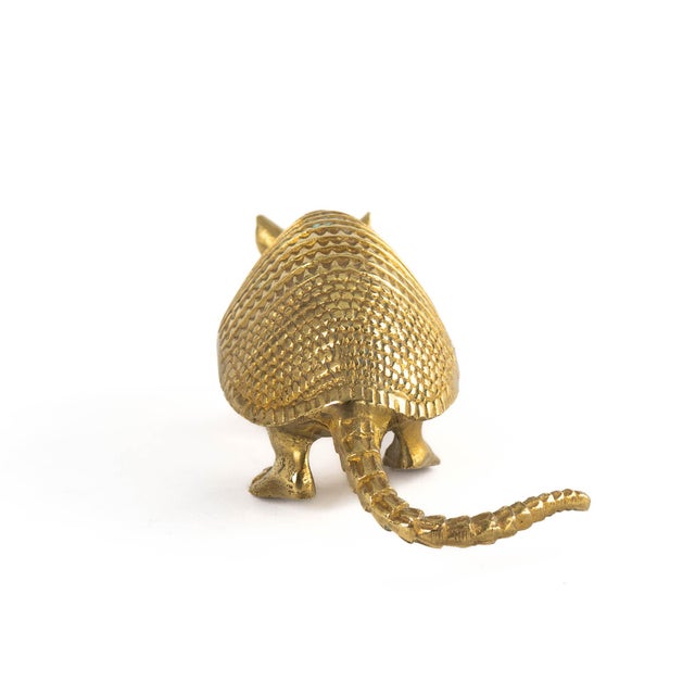 Vintage Solid Cast Brass Armadillo Figure For Sale In New York - Image 6 of 17