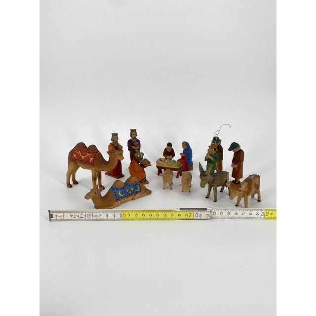 Nativity play figures * from the decorative carving Emil Helbig * from the Erzgebirge * complete nativity set with 15...