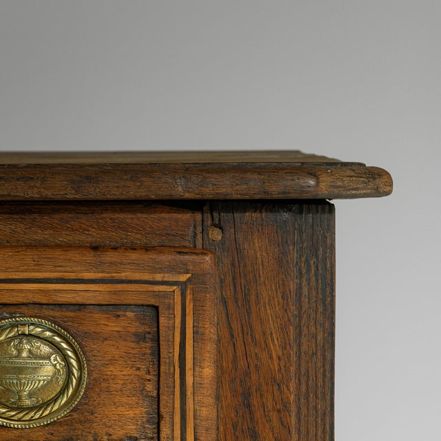 Wood 1820s French Baroque Oak Buffet With Brass Details For Sale - Image 7 of 18