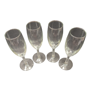 Vintage Cristal d'Arques-Durand Grand Noblesse Champagne Flutes (Set of 4)