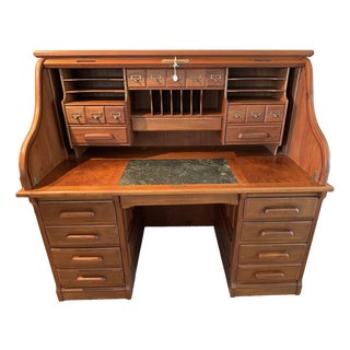 Vintage Postmaster Rolltop Desk For Sale
