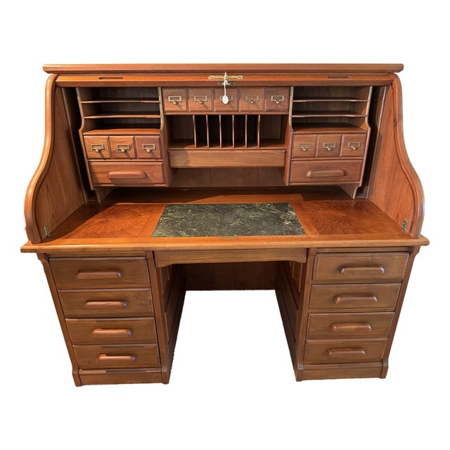 Vintage Postmaster Rolltop Desk For Sale