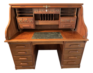 Vintage Postmaster Rolltop Desk