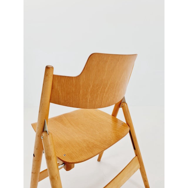 Austrian Folding Chair Model Se18 by Egon Eiermann for Wilde & Spieth, 1950s For Sale - Image 9 of 10