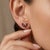 Natural Garnet Stud Earrings | Dainty 18k Gold Plated Minimalist Studs | January Birthstone Gift for Women - A Pair For Sale - Image 4 of 4