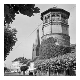 Castle Tower and St. Lambert's Church Dusseldorf, Germany 1937 For Sale