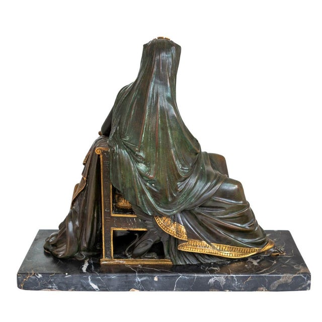 Late 19th Century French "Cleopatra" Patinated Bronze, 19th C. For Sale - Image 5 of 5