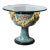 Carved Wood Cup Shaped Table Base With Glass Top For Sale