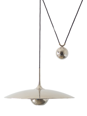 Silver Model Onos 55 Counterbalance Pendant Lamp by Florian Schulz