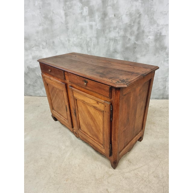 Wood Antique Buffet in Cherry and Mahogany For Sale - Image 7 of 18
