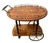 1960s Vintage Bar Cart Inlaid Marquetry Hollywood Regency Italian Tea Italy Folding Leaf For Sale