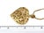 Mid 20th Century Filigree Puff Heart 14k Yellow Gold Pendant & Long Chain Necklace For Sale In Miami - Image 6 of 6